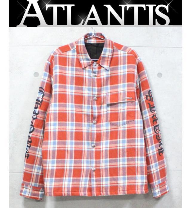 人気商品ランキング 銀座店 赤 size:M チェックシャツ プリント