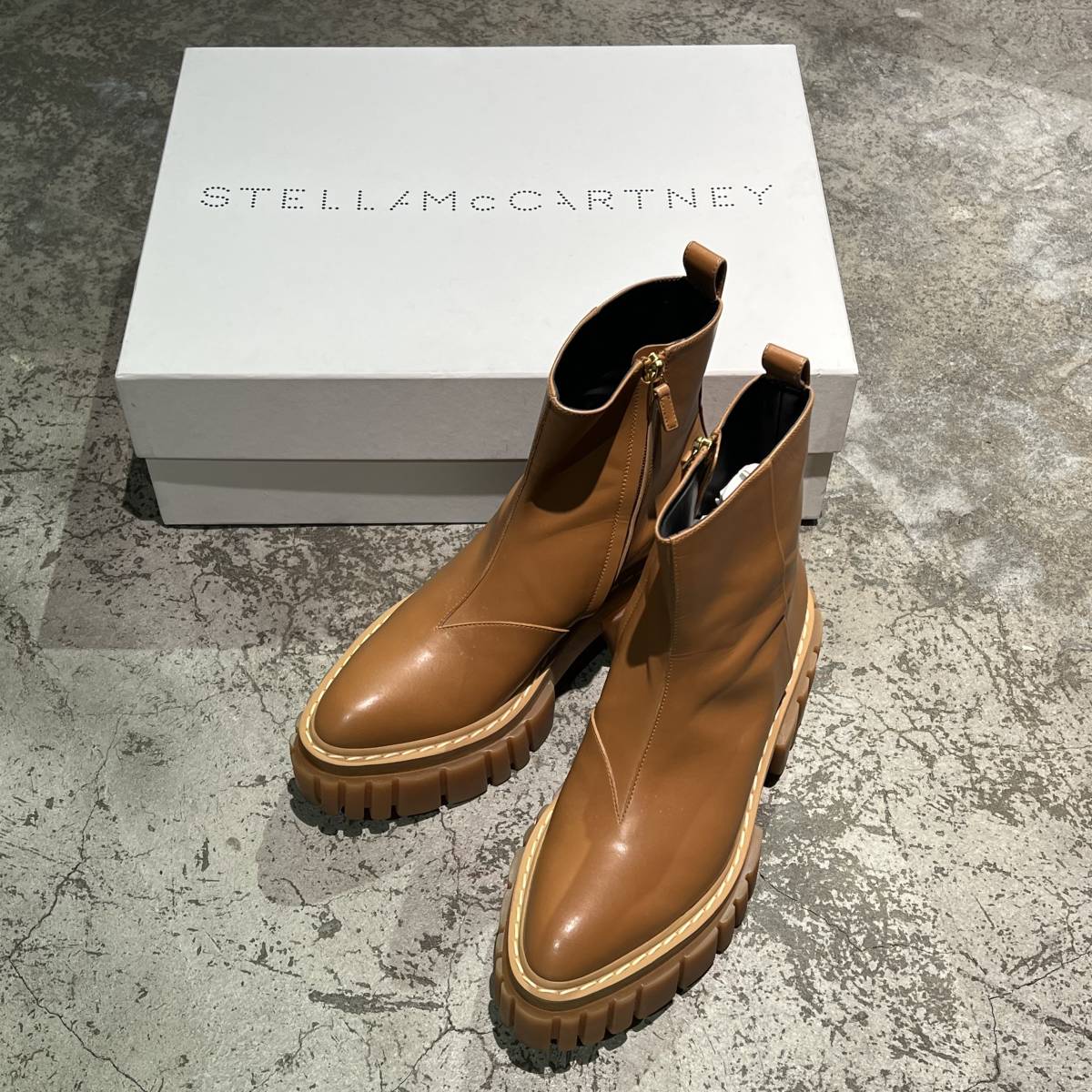 Stella McCartney ステラマッカートニー 21AW エミリー アンクルブーツ サイドジップ SIZE39(26cm)【表参道t10】