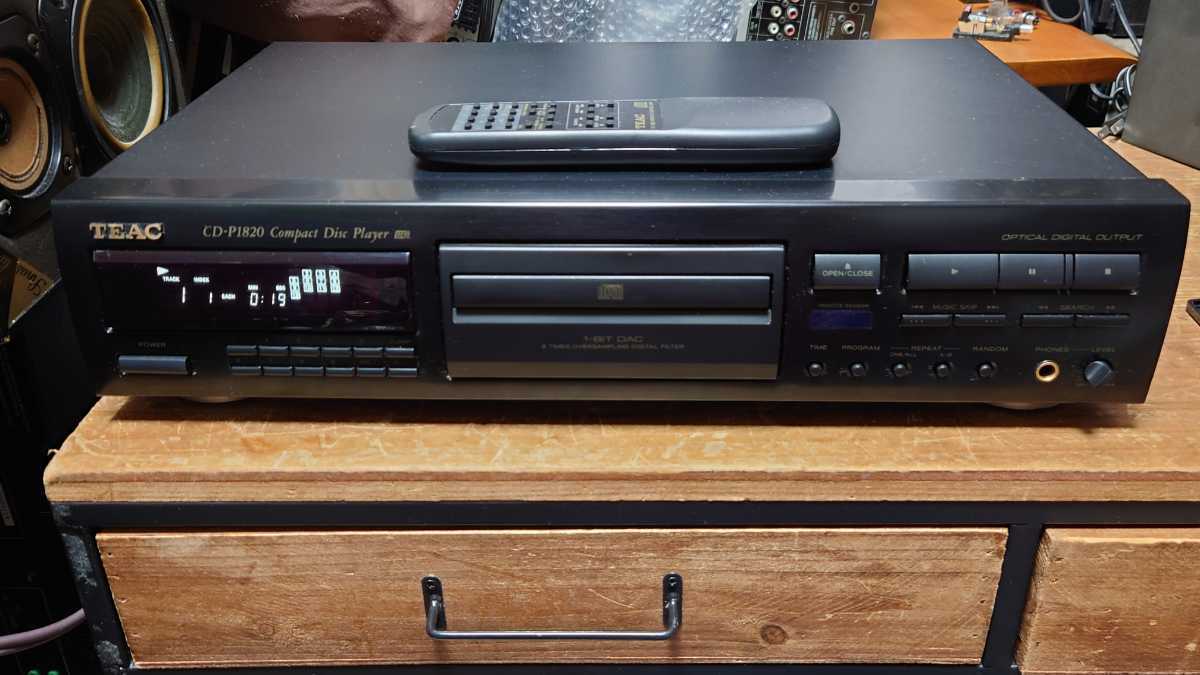 ヤフオク! - TEAC CDプレーヤー CD-P1820 リモコン付き中...