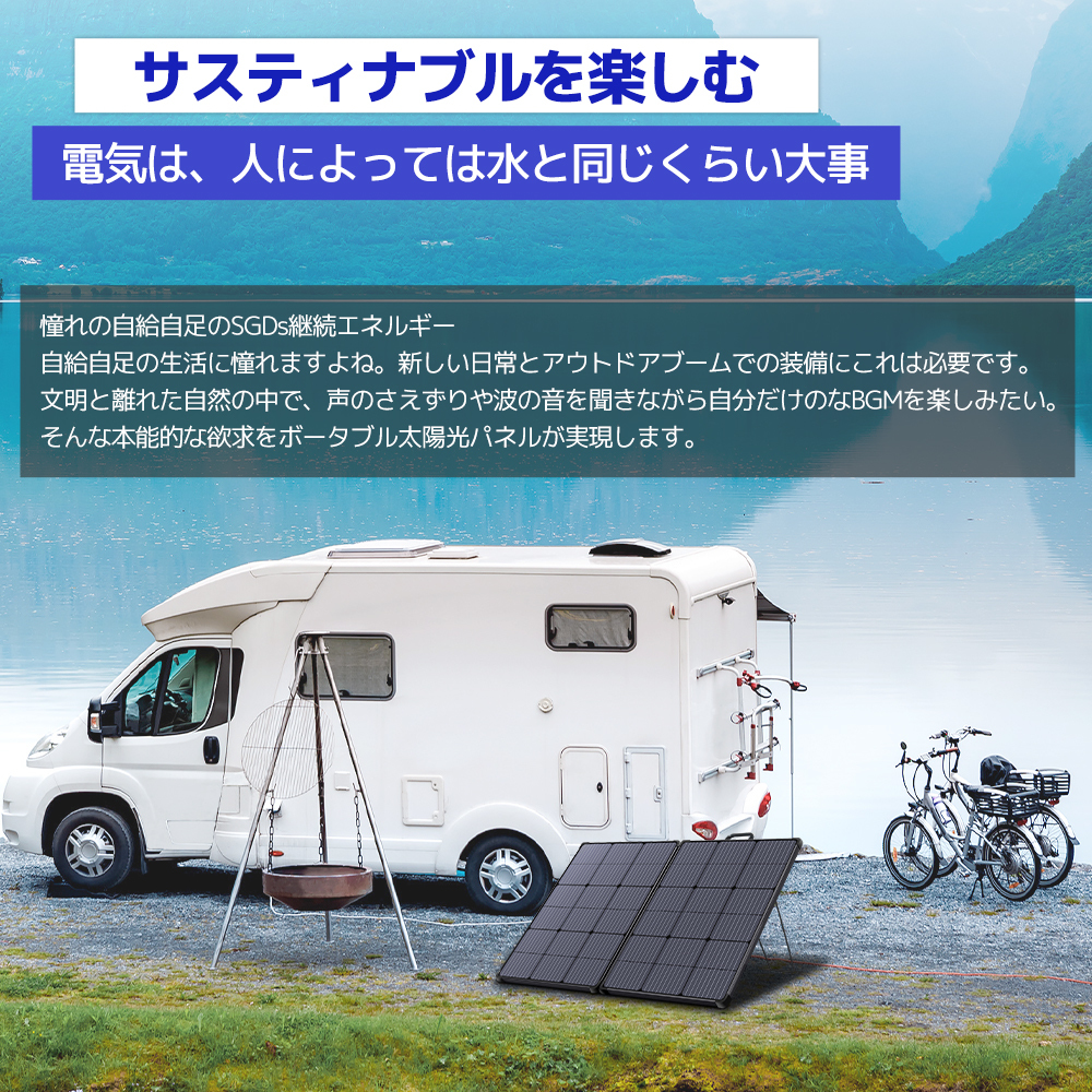 新品 100W ソーラーパネル 折りたたみ 1101WH/297600Mah ポータブル ソーラーパネル 大容量 車中泊 キャンプ 防災グッズ 非常用電源 LVYUAN_画像5