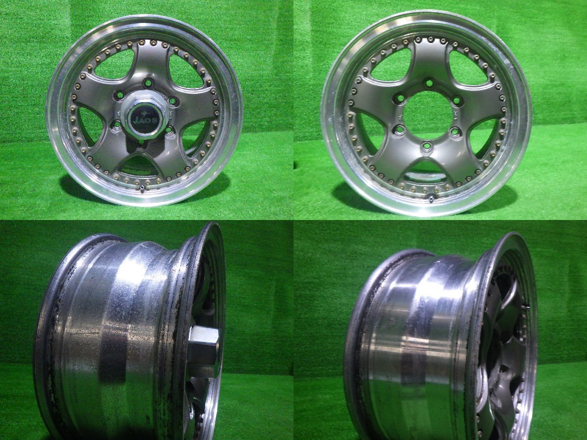 中古 15インチ 15×6.5J 6穴 JAOS VICTRON 社外 アルミホイール 4本セット KDH205K ハイエース 絶版 希少_画像4