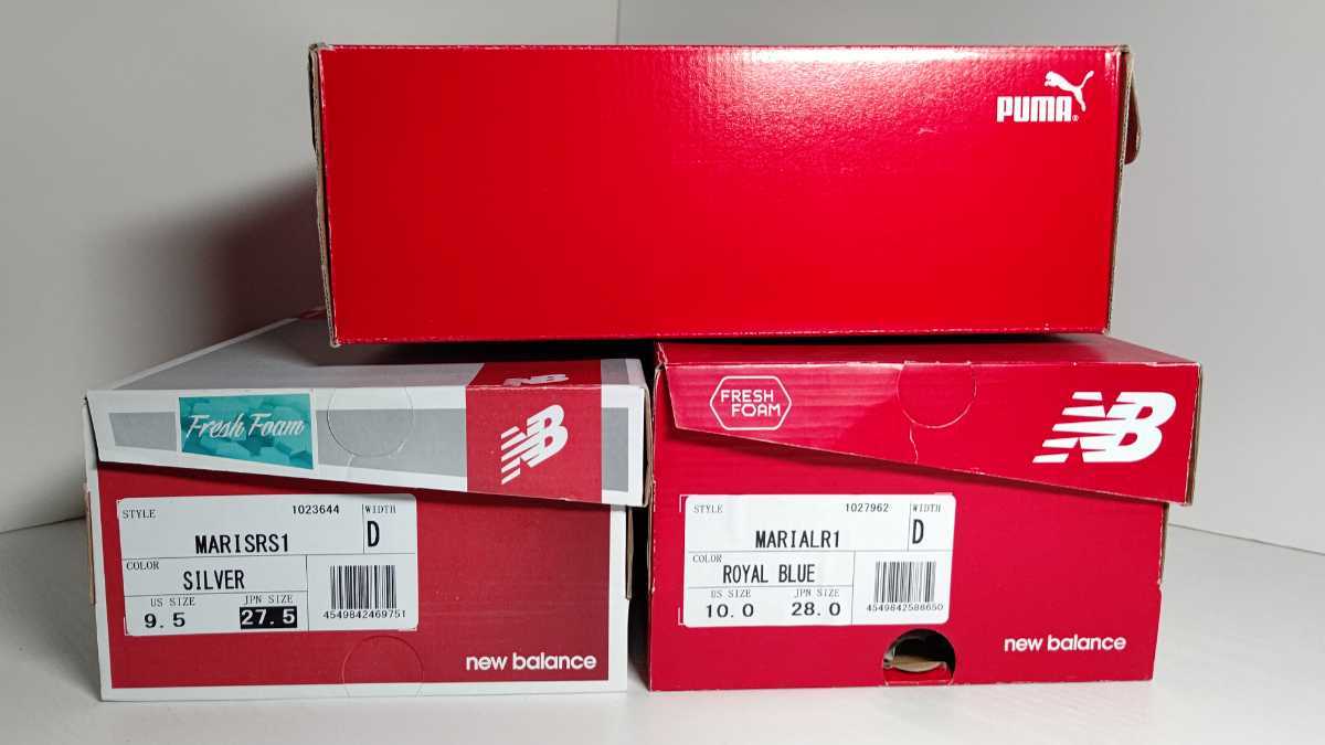 ギフト】 New Balance 箱付 3足セット プーマ スニーカー 27.5cm PUMA