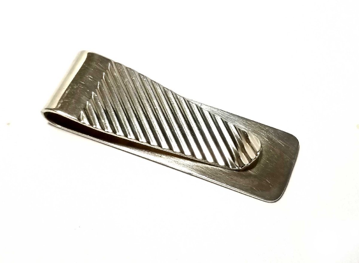  Gucci money clip SV925 stripe twist silver . tongs men's GUCCI [ used ]