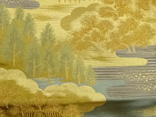 宗sou 未使用品 爽映百景模様織出し袋帯(未仕立て)【リサイクル】【着】_画像5