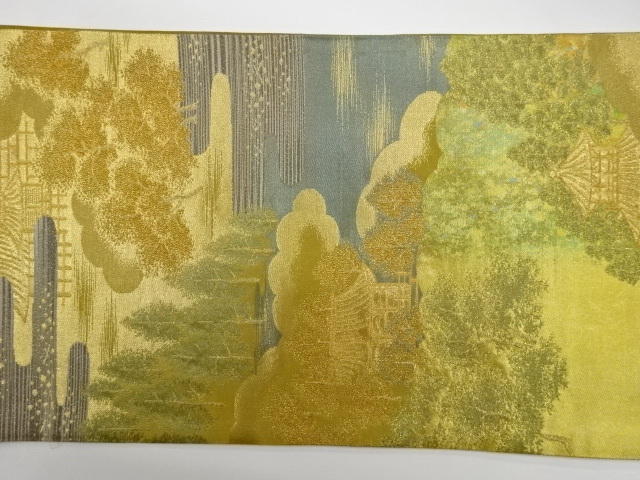 宗sou 未使用品 爽映百景模様織出し袋帯(未仕立て)【リサイクル】【着】_画像9