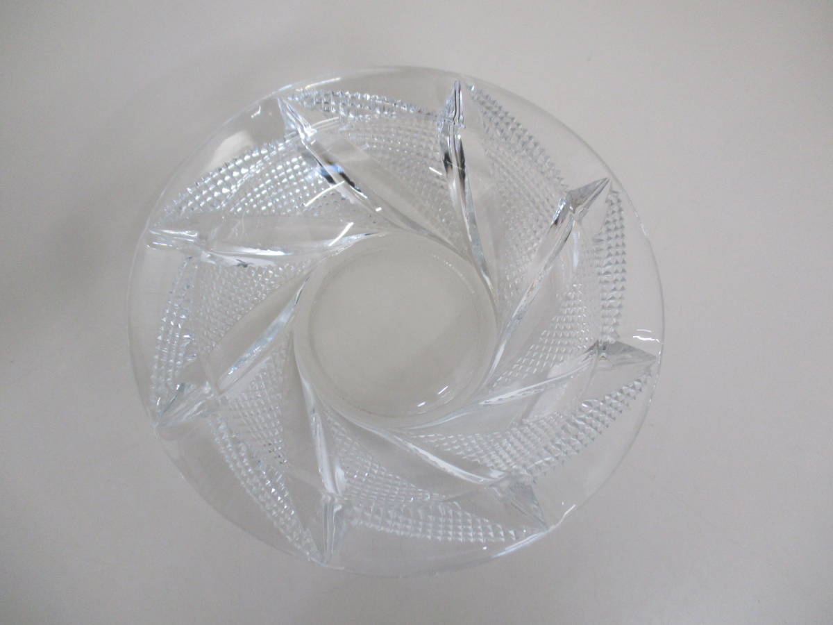 F24 ガラス製 灰皿 直径約22.5cm レトロ_画像1