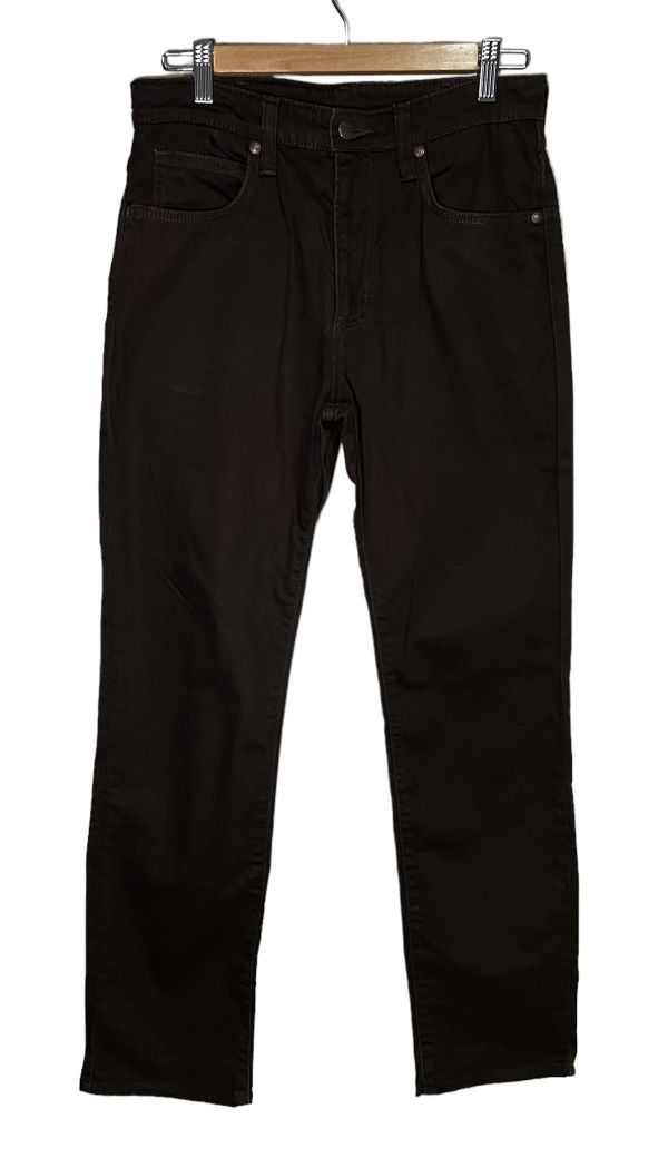 Wrangler ラングラー W0383 W29 ブラウン 茶 ストレート パンツ ストレッチ アメカジ ヴィンテージ古着 USED 0393_画像2