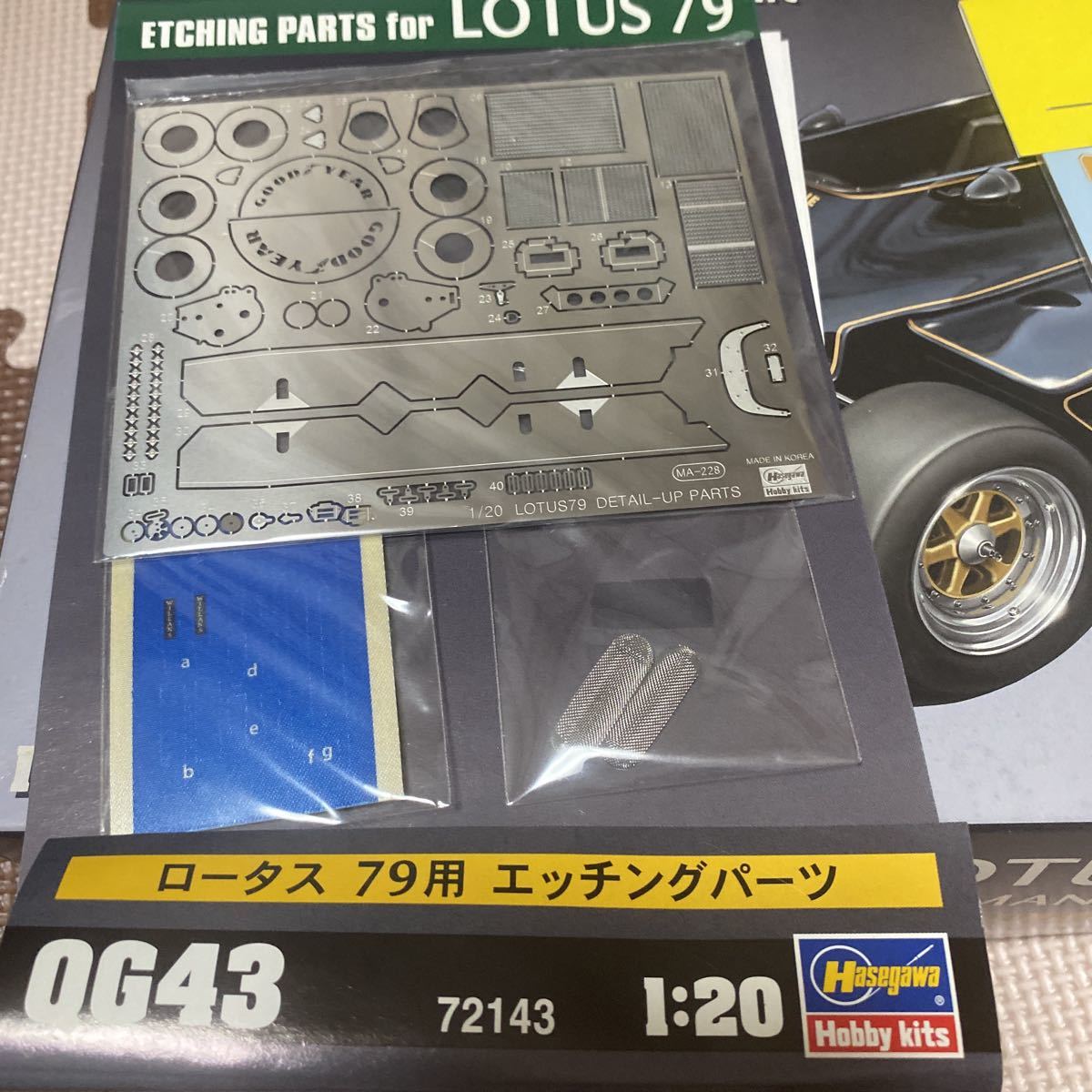 ハセガワ ロータス 79 ”1978 ドイツGP ウィナー” (1/20スケール FG3)+エッチングパーツとタブデザインデカール付き