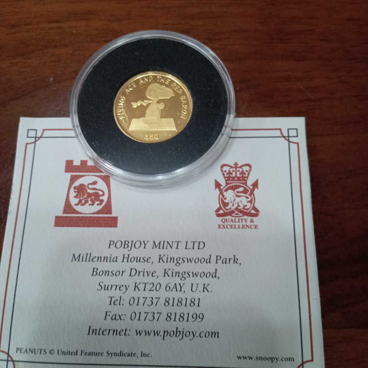 スヌーピー50ドル金貨 1/10 oz 2001年 9999 純金 | radiolocal.com.br
