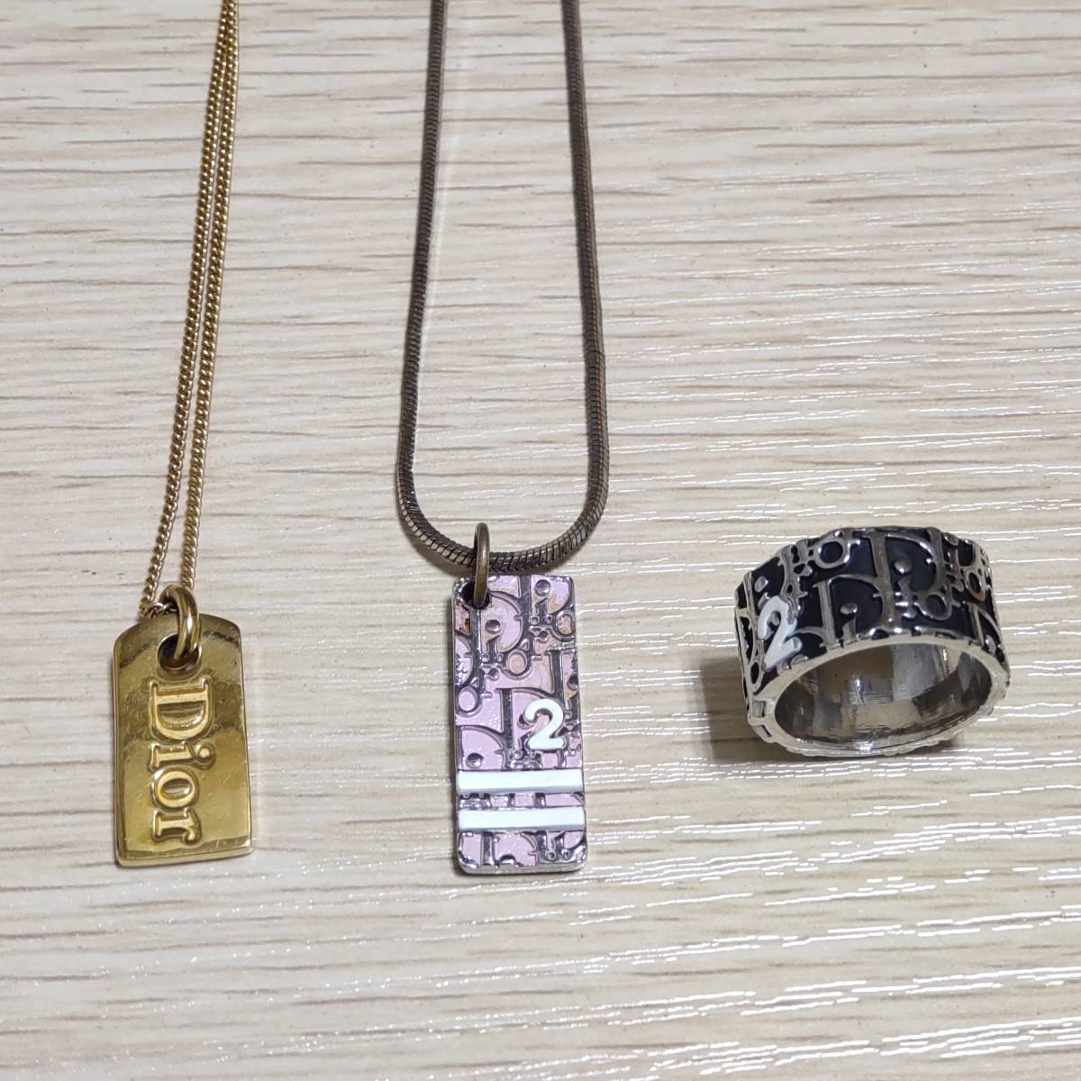 Christian Dior クリスチャンディオール ネックレス2点 リング1点
