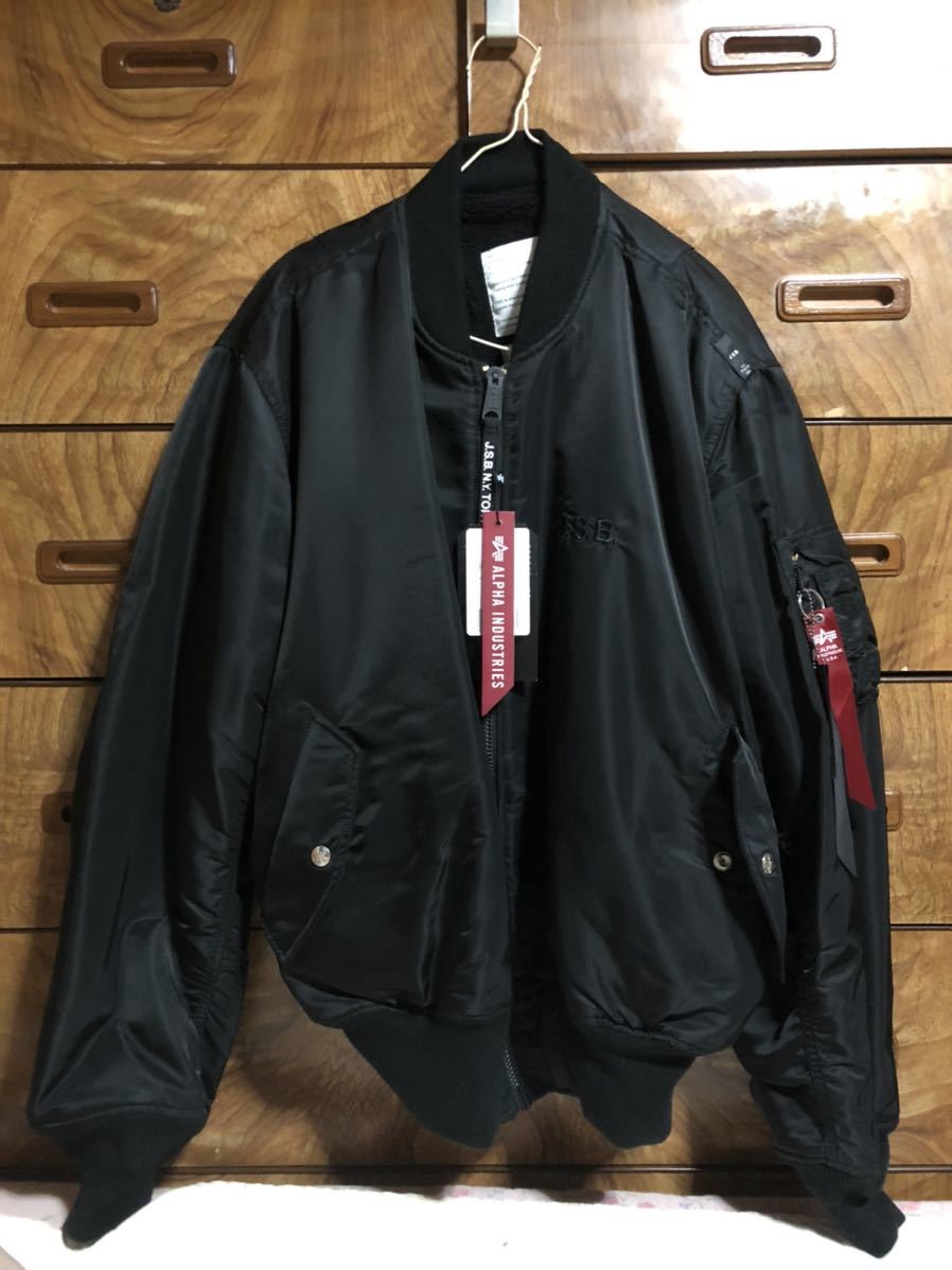 卸し売り購入 ジャケット MA-1 J.S.B×ALPHA 新品 黒 サイズXL 裏ボア
