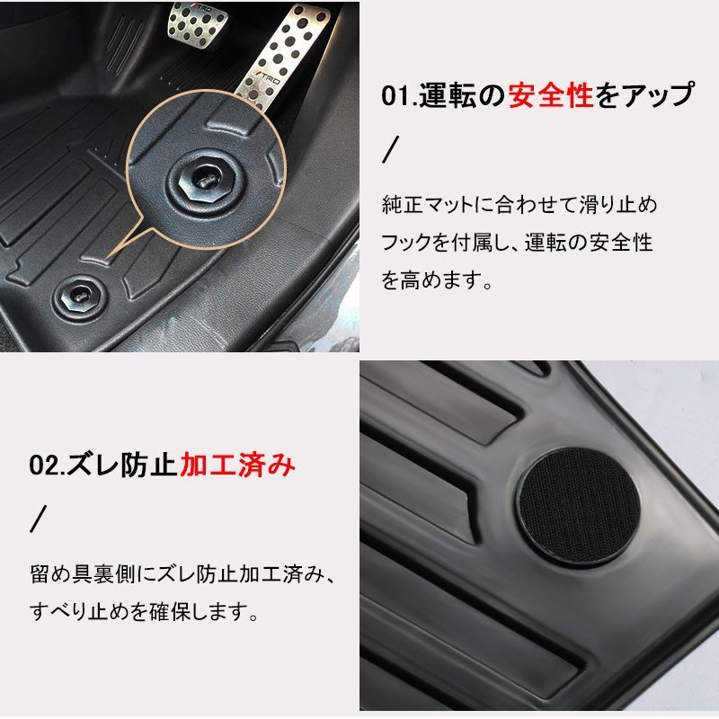 【3Dフロアマット/車種専用設計】★TOYOTA ハリアー MXUA80/MXUA85 ガソリン車 R2/6～★1台分/立体形状でフロアにフィット（HN07T11902）_★参考画像