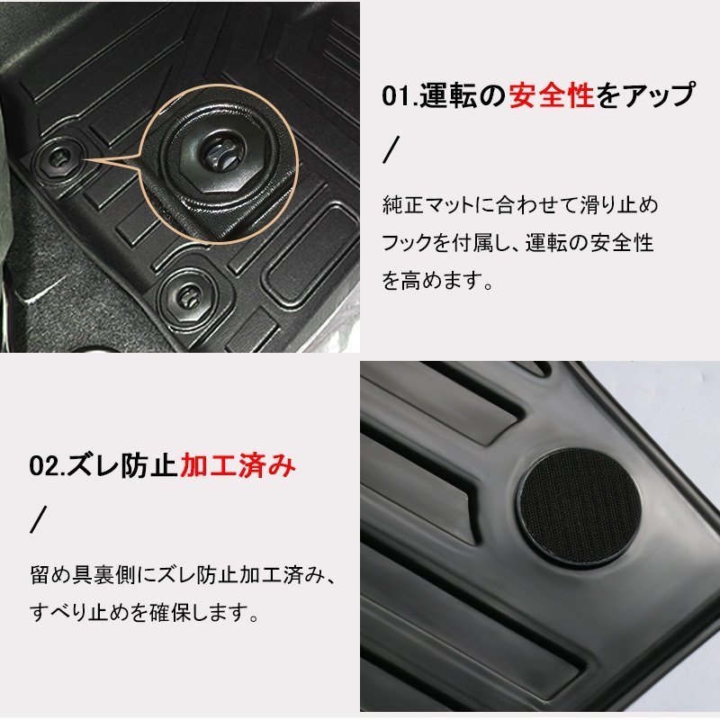 【3Dフロアマット/車種専用設計】★ライズ A200A/A210A R1/11～(R1/11～/全グレード★1台分/立体形状でフロアにフィット (HN07T11301)_※参考画像