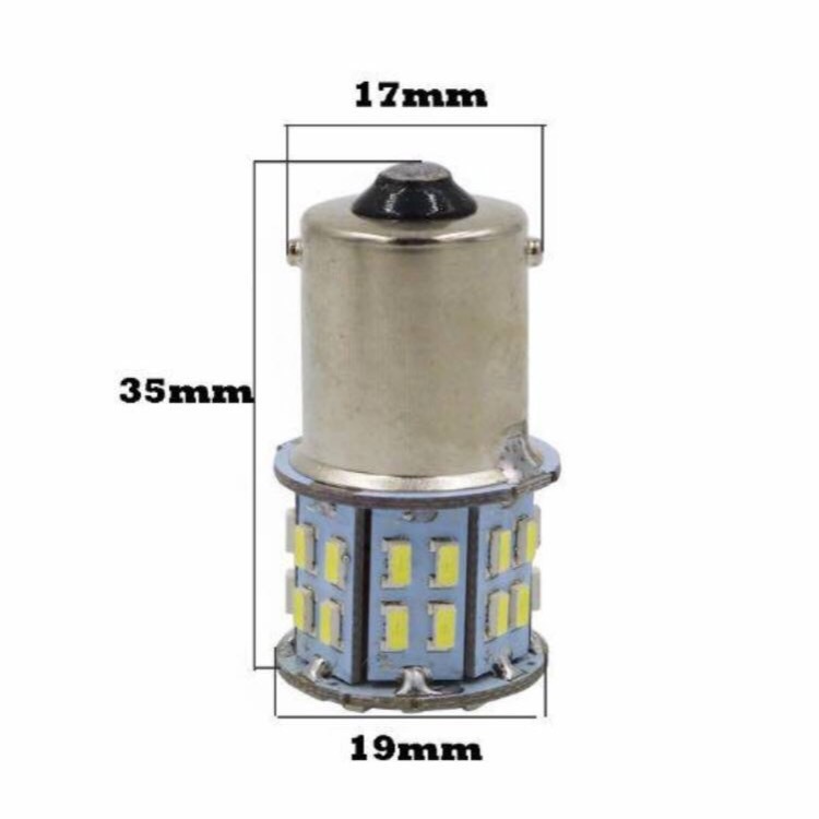 24V S25 LED シングル 180°平行ピン 50連 マーカー球 トラック 大型車 デコトラ ブルー 青 6個セット_画像5