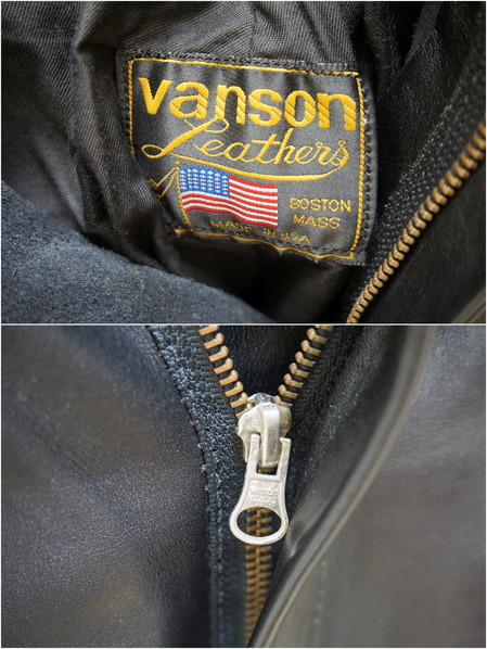 VANSON * Vanson тонкий тугой Silhouette чёрный чёрная кожа брюки W29 соответствует Biker блокировка punk Street American Casual б/у одежда *BL