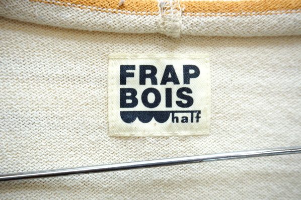  Frapbois * FRAPBOIS brand appear design! beige × red border cardigan Parker M corresponding .... old clothes MIX stylish!*B