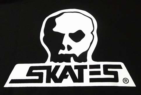 GANG GREEN SKULL SKATES W имя нашивка 90'S VINTAGE неиспользуемый товар Vintage Skull ske-tsu