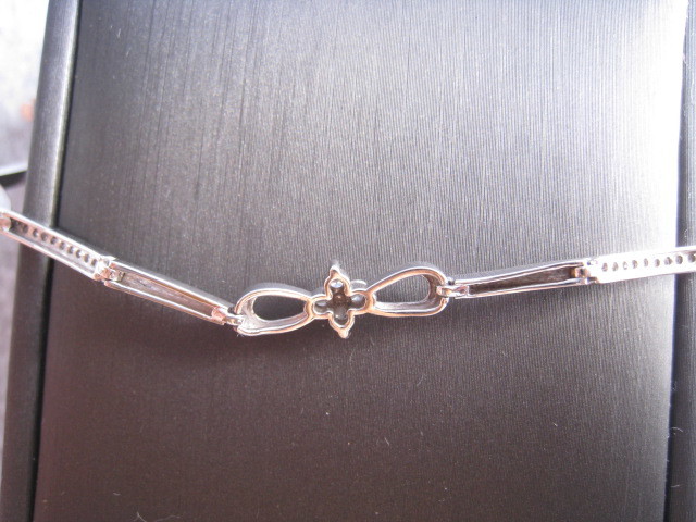 [SAMU] ultimate goods!! natural diamond 0.30ct k14WG bracele weight 6.45g* beautiful goods!