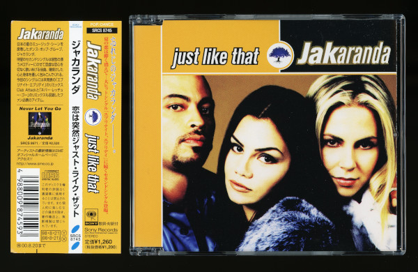 【CDs/Euro Pop】Jakaranda - Just Like That [Crave, Sony - SRCS 8745] 帯付き