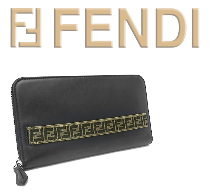 超美品】 フェンディ FENDI ラウンドファスナー長財布 トラベルケース