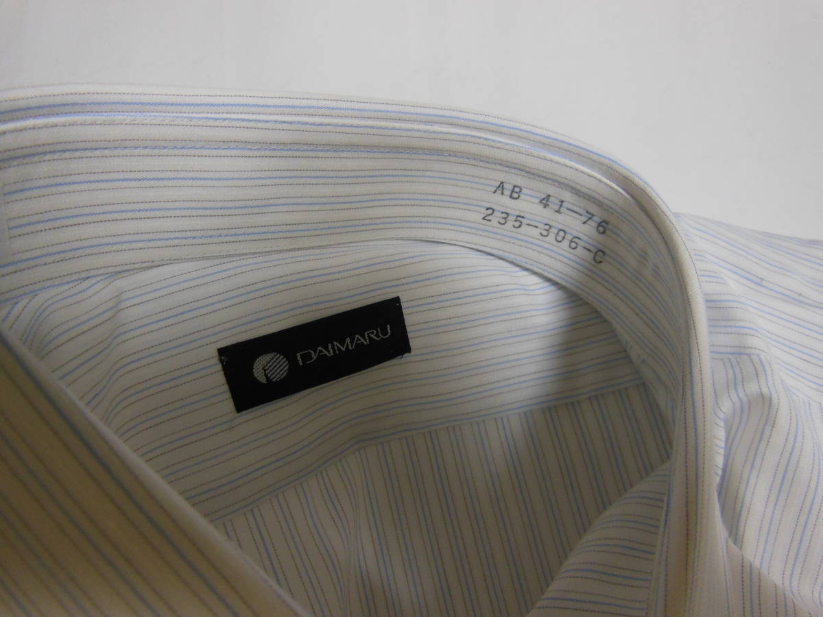 日本製　未使用品　DAIMARU　大丸　メンズ長袖シャツ・ワイドカラー　AB形４１（衿回り）－７６【ゆき）　送料無料_画像8