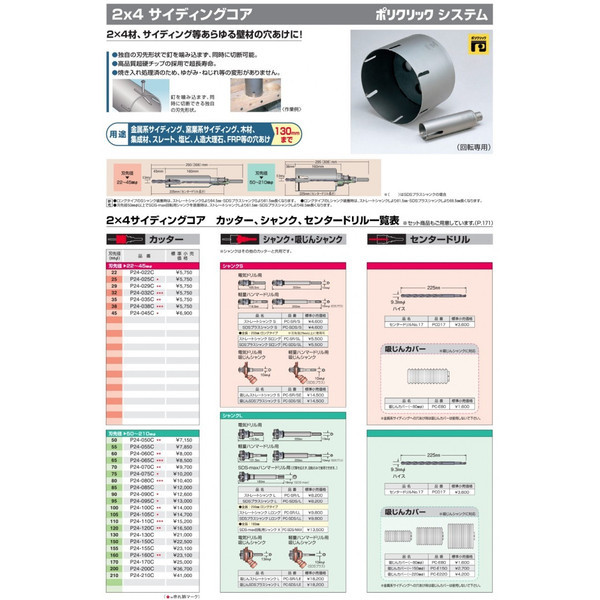 (ボッシュ) 2x4サイディングコア カッター P24-075C 刃先径75mmφ 回転専用 130mmまでの2x4材、 BOSCH_画像2