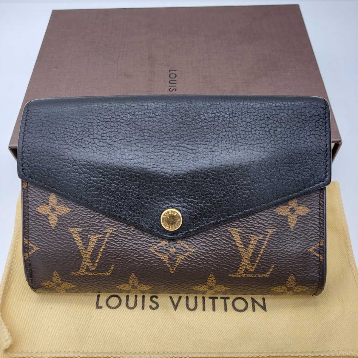 箱付き LOUISVUITTON ルイヴィトン モノグラム ポルトフォイユ パラス