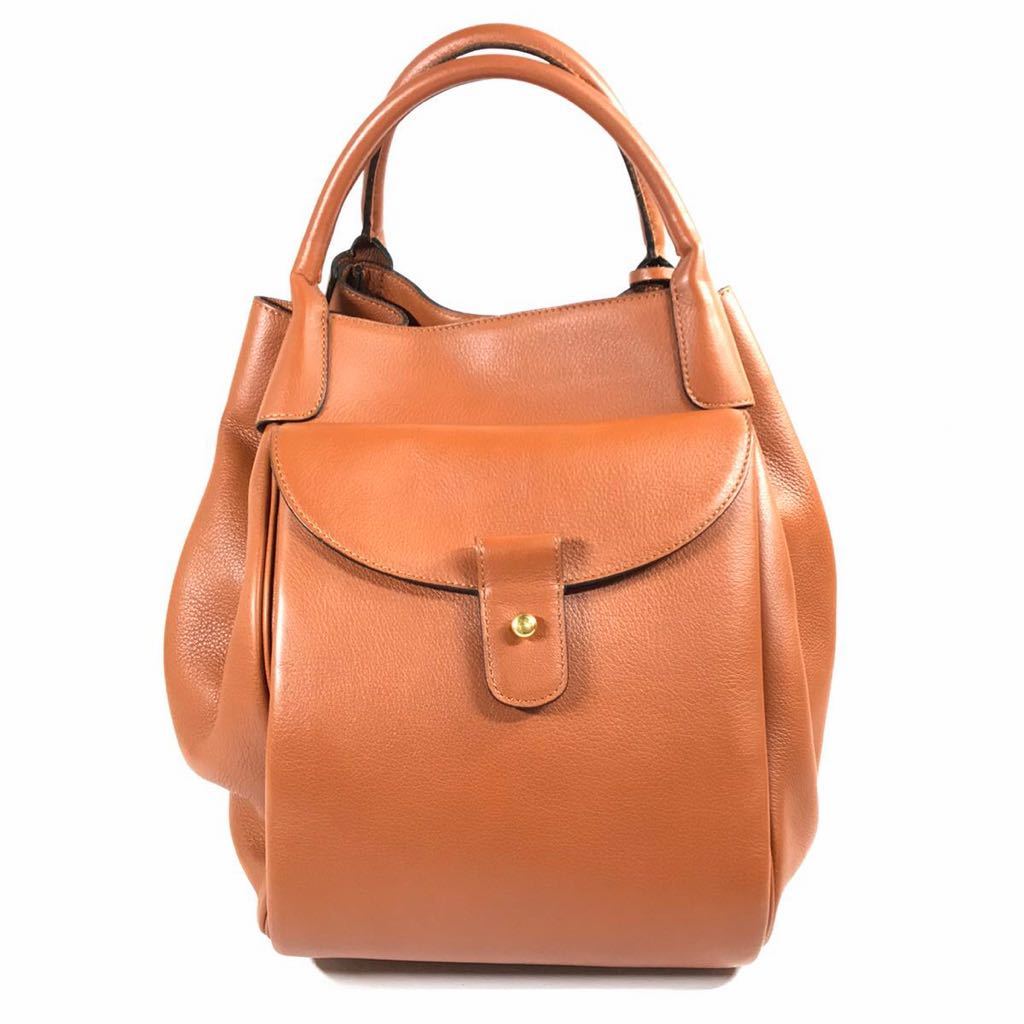デルヴォー】本物 DELVAUX ハンドバッグ 茶色系 ミニトートバッグ