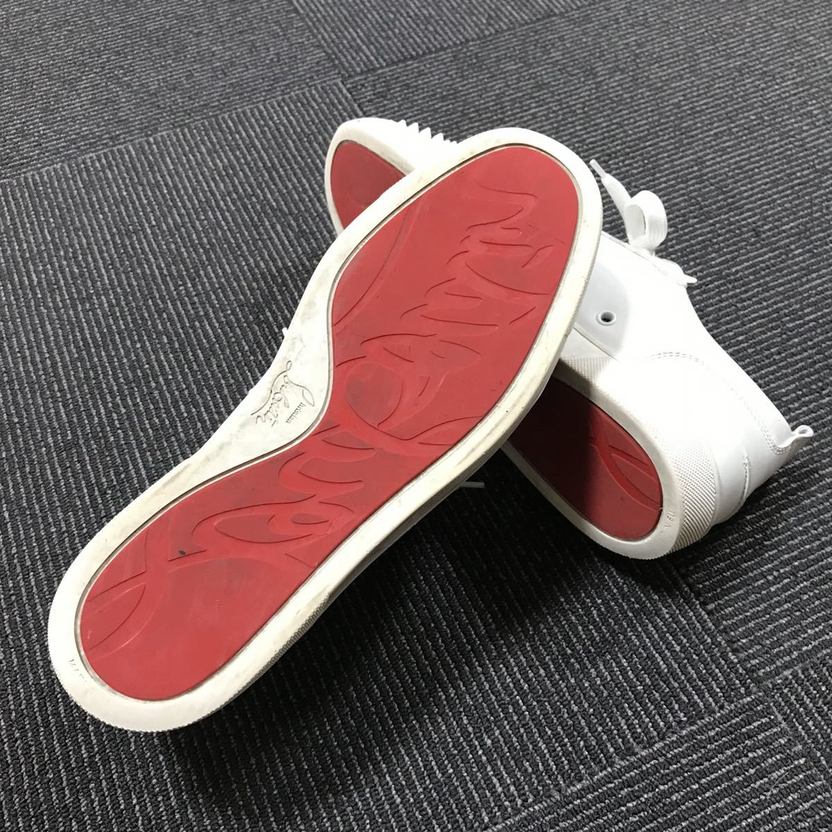 ルブタン】本物 Louboutin 靴 28cm 白 ルイスジュニア スタッズ