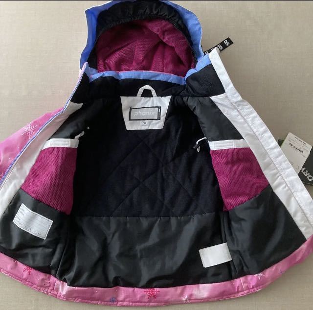  новый товар * не использовался Phoenix ребенок лыжи одежда верх и низ в комплекте * 100 * PS9H22 P77 розовый 