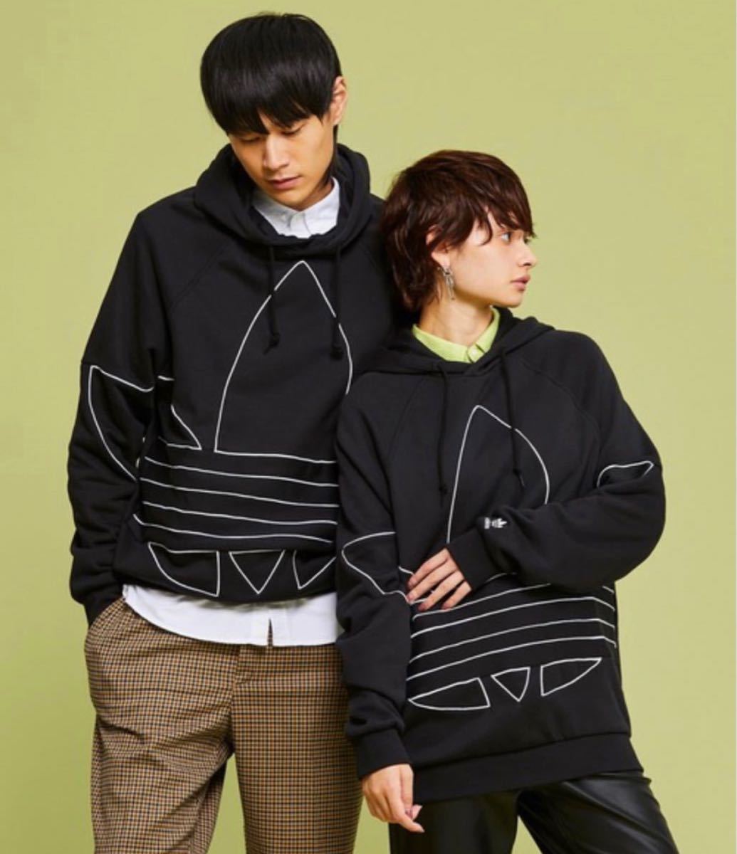完売*adidas*トレフォイルビッグロゴパーカー