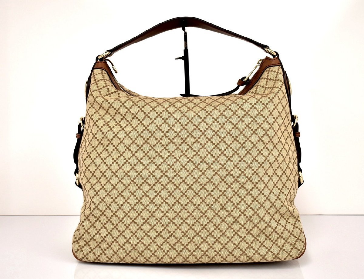 グッチ GUCCI ワンショルダーバッグ ディアマンテ ブラウン ベージュ