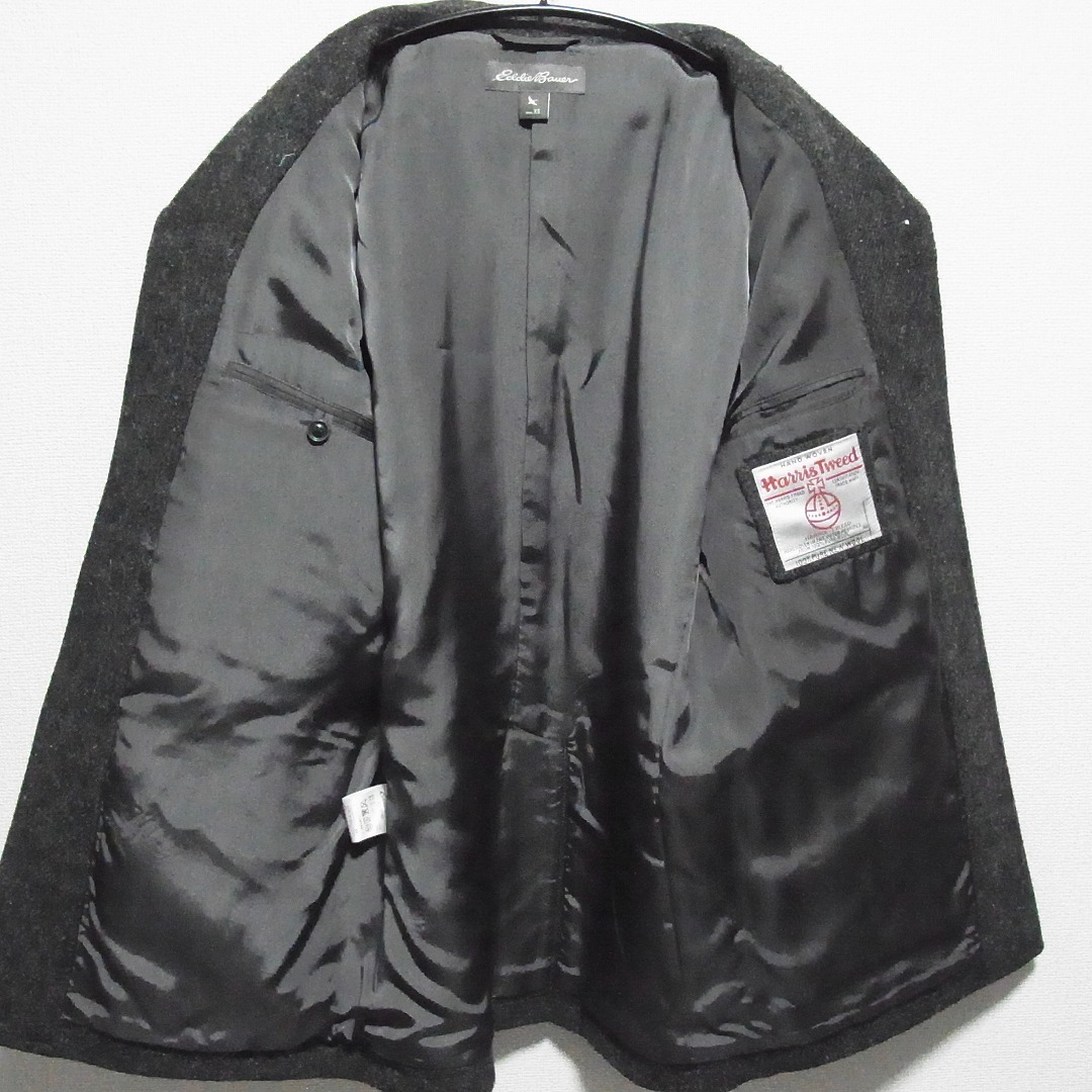 エディーバウアー ハリスツイード ウールジャケット ハーフコート XSの画像3