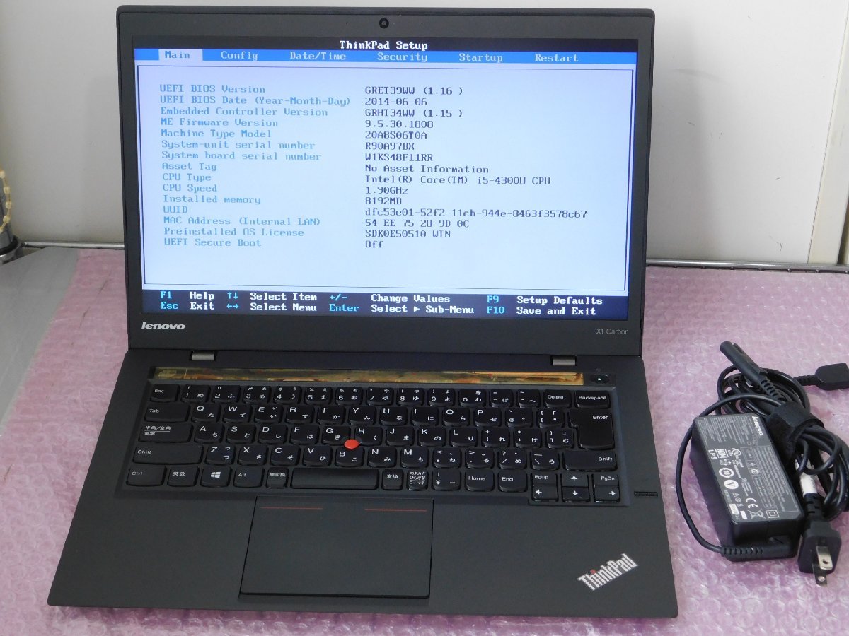 ジャンク Lenovo ThinkPad X1 Carbon 2014 (3)-