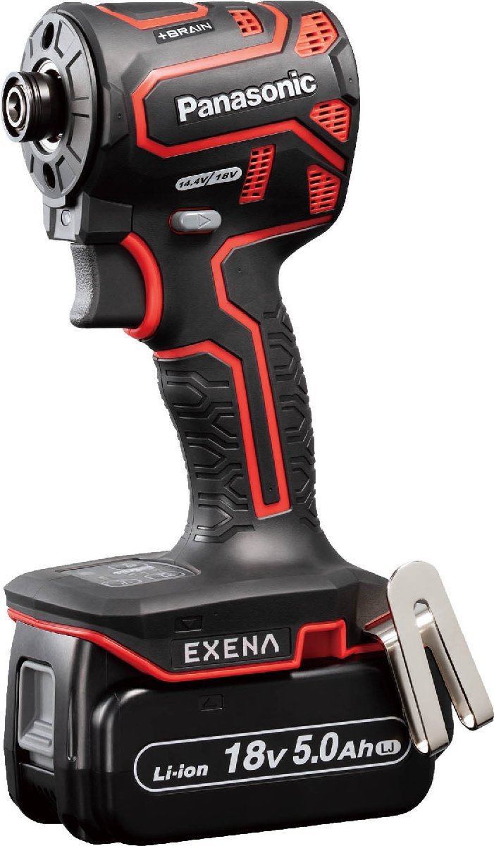 上品】 EXENA エグゼナ EZ1PD1J18D-R パナソニック 充電インパクトドライバー 18V 5Ah電池セット 赤 erotikfilmen.com