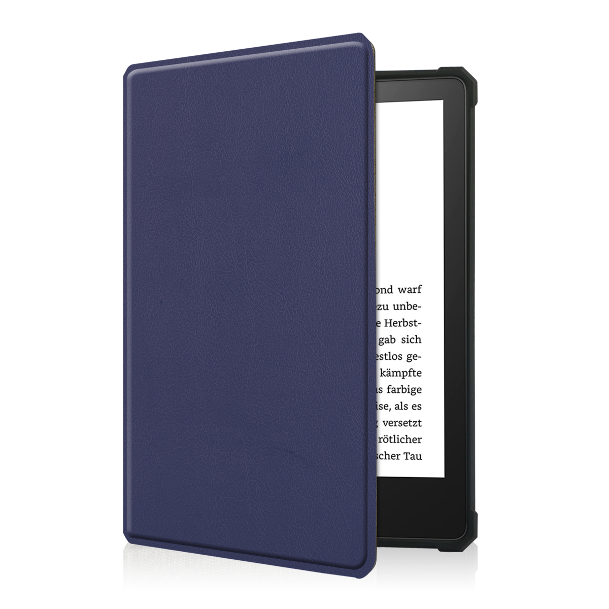 Amazon 第11世代 Kindle Paperwhite (2021) 専用 ケース カバー 薄型 軽量型 高品質PUレザーケース ネイビーブルー_画像2
