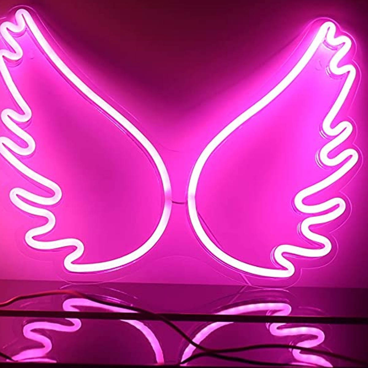 ネオンサイン LED 天使の羽 ピンクエンジェル USB給電 店内装飾 ネオンサイン LED 天使の羽 ピンクエンジェル USB給電 店内装飾