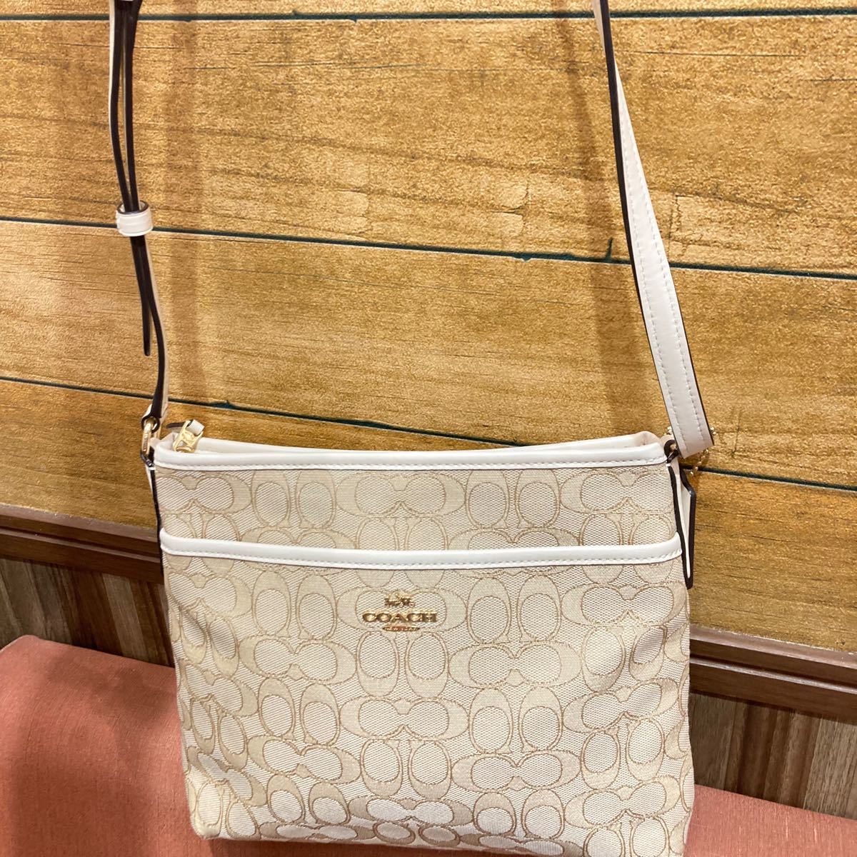 極美品 COACH コーチ シグネチャー トートバッグ ショルダーバッグ