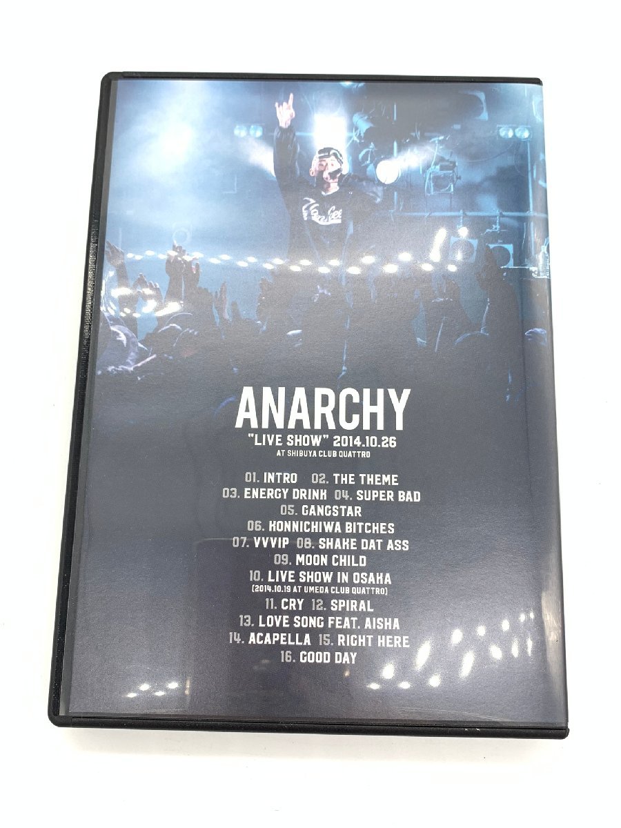 H7672RG 中古品 CD/DVD ANARCHY アナーキー BLKFLG ”LIVE SHOW”2014.10.26 初回限定版 ステッカーあり バンダナ欠品_画像4