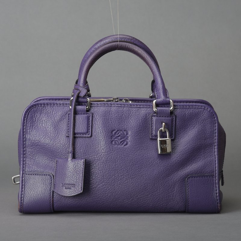 即納!最大半額! LOEWE アマソナ28 アナグラム ミニボストン レザー