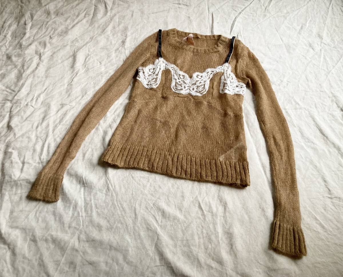 19AW N°21 ヌメロ ヴェントゥーノ フェイクレイヤード レース刺繍