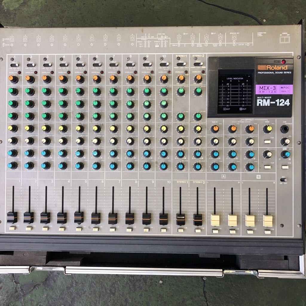 Roland ローランド マルチミキサー RM-124、ハードケース付き セット