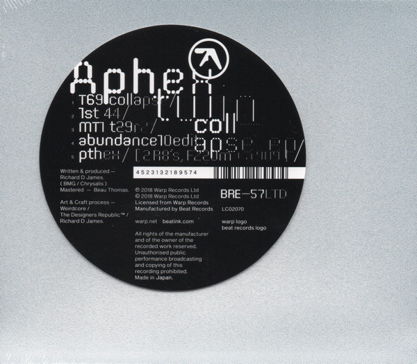 ■CDs■Aphex Twin / Collapse EP■限定盤・Richard D James・AFX■2,500円以上の落札で送料無料!!_画像2