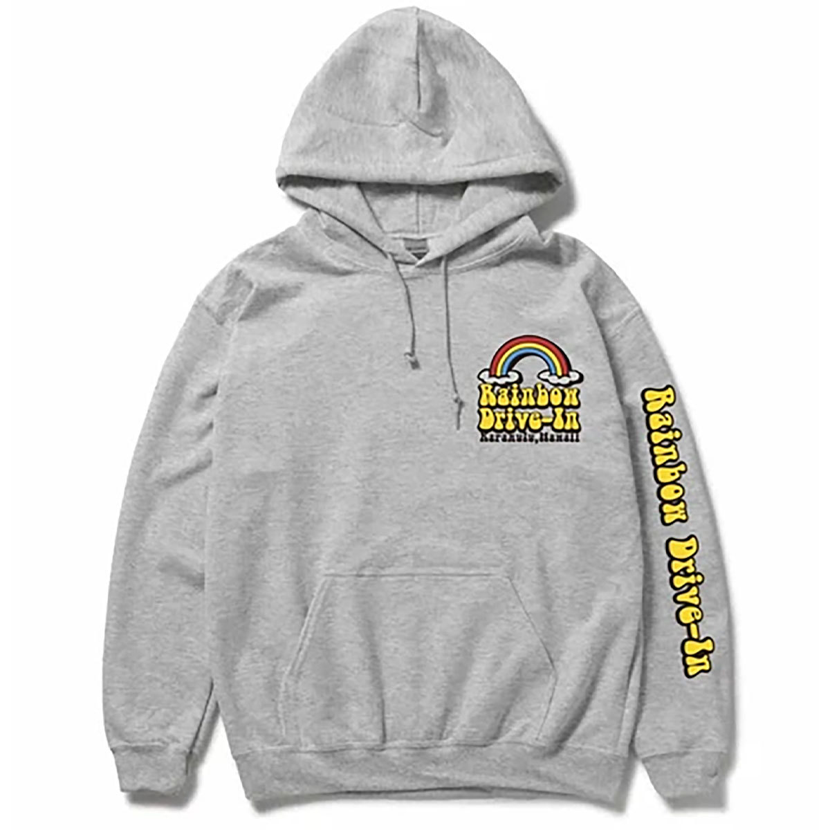 【 Rainbow Drive-in 】 RAINBOW PRINT HOODIE レインボードライブイン ドロップショルダー パーカー XLサイズ_画像5