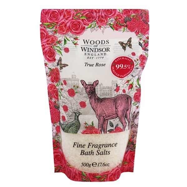  Woods ob wing The -tu Roo rose fine fragrance bath salt 500g TRUE ROSE FINE FRAGRANCE BATH SALTS WOODS OF WINDSOR