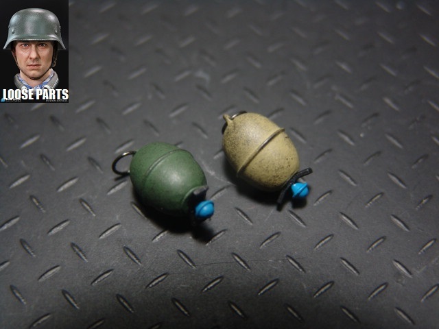 【 Freid 】1/6ドールパーツ：DID製：WWII ドイツ軍 M39卵型手榴弾2個_1/6スケールドイツ軍M39卵型手榴弾2個