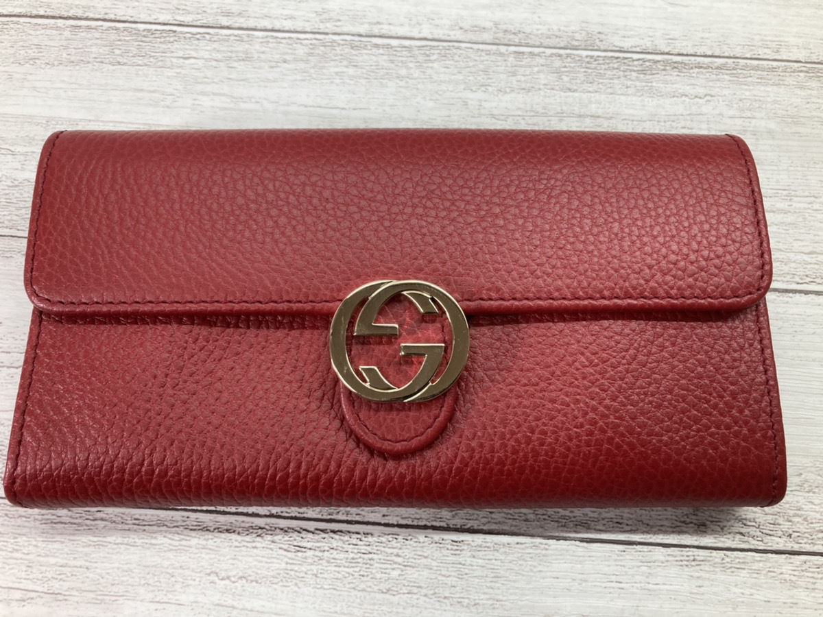 ◇◇【GUCCI】 グッチ 598166 レディース インターロッキングG レザー