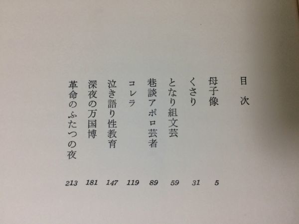 ●P168●母子像●筒井康隆●短篇集●くさりとなり組文芸巷談アポロ芸者コレラ泣き語り性教育深夜の万国博革命のふたつの夜●講談社●即決_画像3