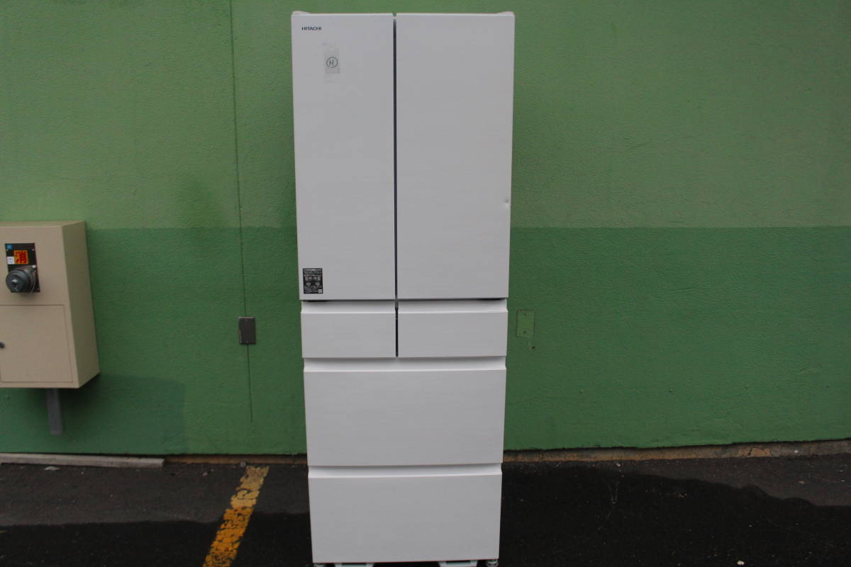 H 日立 HITACHI R-HW49S W [冷蔵庫(485L・フレンチドア)6ドア HW