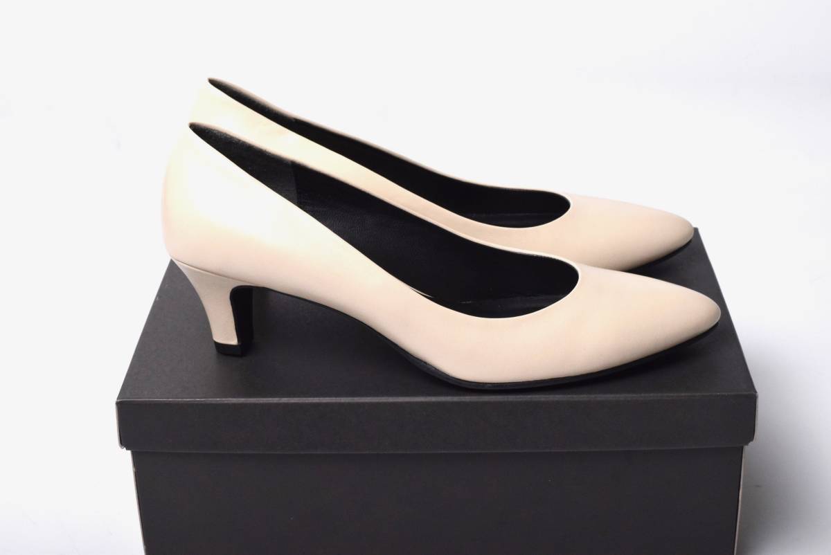  new goods 3.9 ten thousand Macintosh London leather pumps 24 ivory cow leather heel 5cm MACKINTOSH LONDON